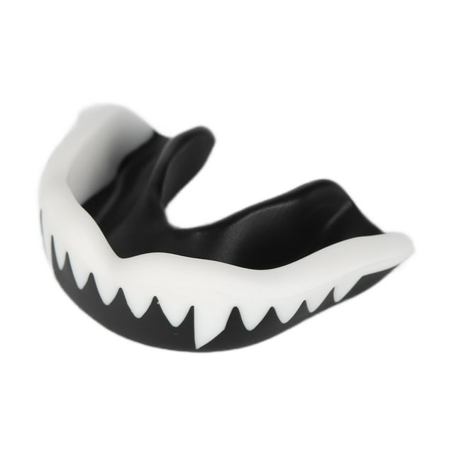 Protège-dents, Protection de la Bouche Portable Compact pour Crosse Hockey pour Football Basketball Rouge+noir,Noir+blanc