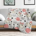 thumbnail image 4 of Halloween Throw Blanket Super Soft Flannel with Pink Pumpkin Ghost Mushroom Designs, Fall Thanksgiving Decor for Home Living Room Couch Bed Chair Dorm Farmhouse Gifts for Women, 4 of 6