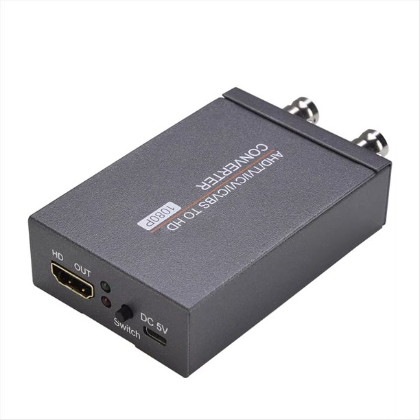 Adaptador Compatible con AHD/TVI/CVI/CVBS A Convertidor de Señal de Cámara Full HD de 3 MP/4 MP/5 MP/8 MP 720P/1080P 60 HZ