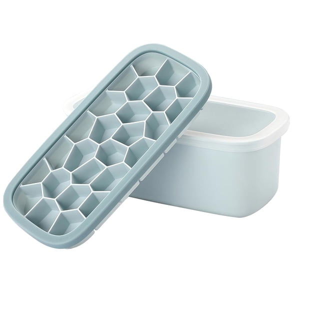 Bandeja Para Cubitos De Hielo Caja De Hielo Cuadrada Fácil De Desmoldar Recipiente De Hielo De Cubitos De Hielo Flexible Molde De Hielo No Tóxico Para El Hogar Helado De Cubitos De Hielo Kearding HA016412-00