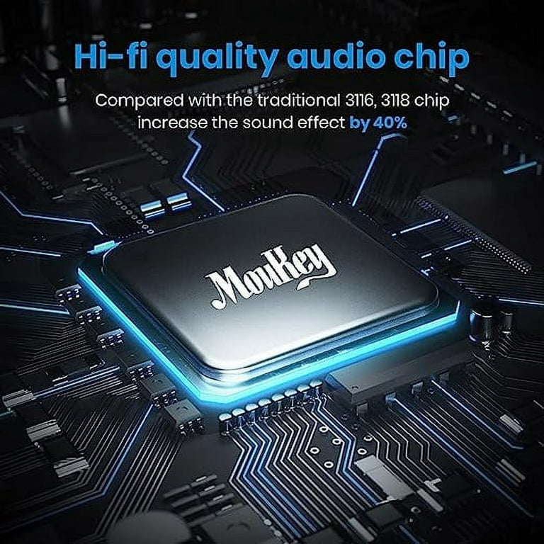 Amplificador Bluetooth Hi-Fi, Moukey 5.0 Receptor Nicaragua