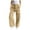 Khaki, variant on QQAMB Girls Cargo Pants Elastic Waisted Solid Color Button Wide Leg Loose Baggy Workout Trousers,10-11Years