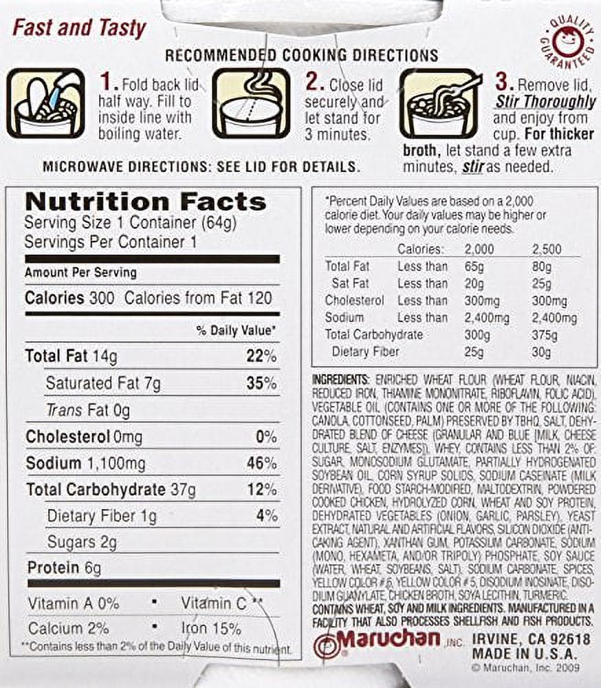 Maruchan Instant Lunch Cheddar Cheese Flavor Soup - 2.25 Oz - 6 Pack ...