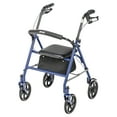 thumbnail image 2 of Four Wheel Walker Rollator with Fold Up Removable Back Support, Blue, 2 of 5