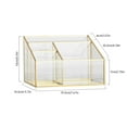 thumbnail image 3 of Cosmetic Glass Makeup Organizer Gold Cosmetic Storage Display With Multiple Compartments For Brushes Lipstick Perfume Concealers Makeup Holder, 3 of 9