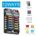 thumbnail image 2 of Positive and Negative Anodes Fuse Block Box Transparent Cover Fuses Holder with LED Indicator Light, 2 of 8
