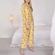 thumbnail image 3 of Fotbe Autumn Fall Yellow Leaves Conjunto de Pijama de Manga Larga para Mujer con Estampado, Ropa de Dormir de 2 Piezas, Conjunto de Casa Suave y Cómodo con Bolsillos-Small, 3 of 7