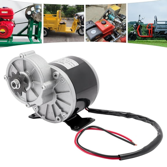 TFCFL 350W DC 36V Electric Brushed Motor Gear Reduction Motor Gear Motor w/ Belt Pulley 2750RPM
