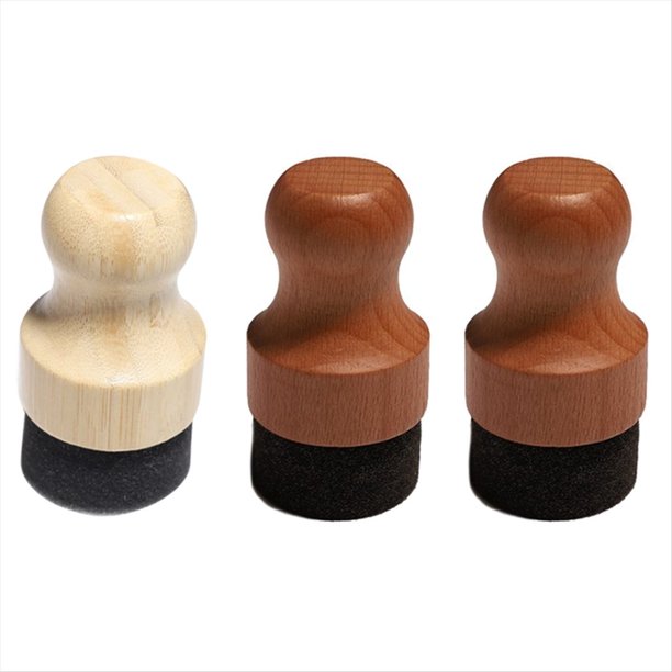 Aplicador de y Aceite para de Cortar, Aplicador de Madera Redondo para de Cortar de Madera, Bloques de Carnicero, Cubiertos (3 Piezas)