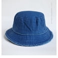 thumbnail image 5 of SikaFu New Denim Ruffled Old Fisherman Hat For Women, And Versions, Trendy And Retro, Versatile Casual Sunshade And Sunscreen Basin Hat, 5 of 8