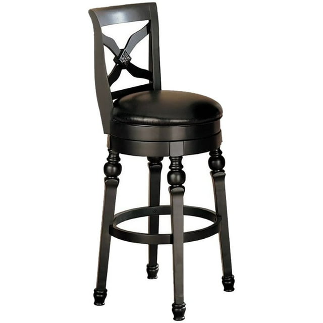 Bowery Hill Tabouret de Bar Pivotant de 29 Po en Noir