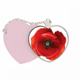thumbnail image 1 of Flor roja pintura Big Corn poppy Bolsa de viaje Mirror maquillaje corazón rosa, 1 of 4