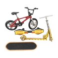 thumbnail image 1 of Moyic Mini juego de juguetes para dedos, monopatines, bicicletas para dedos, patinete, pequeño columpio Artesanía Rojo, 1 of 1