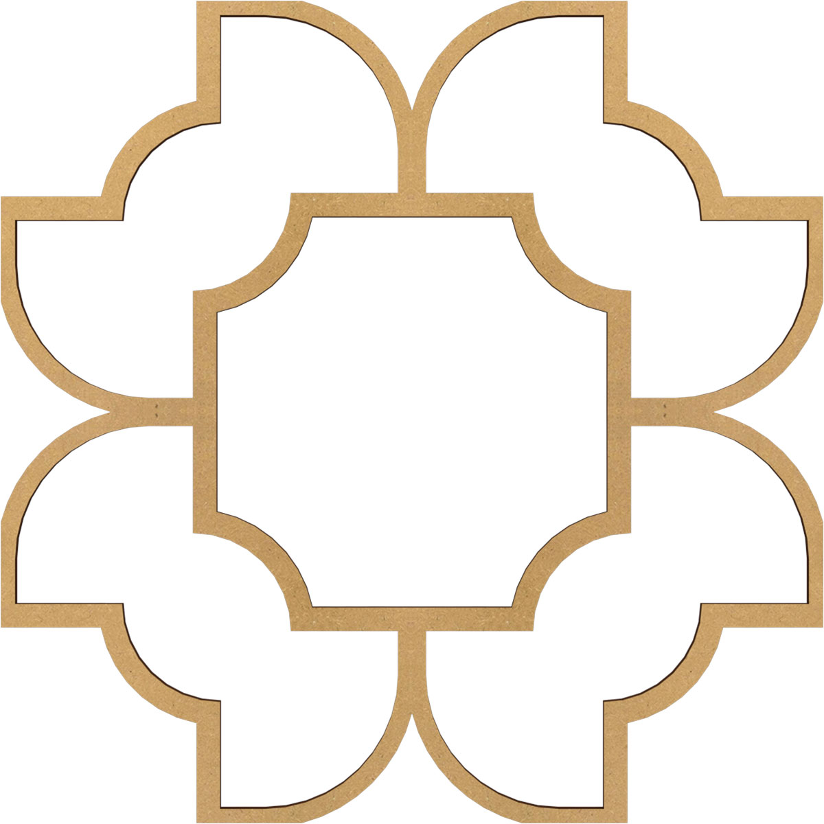 83"W x 83"H x 3/8"T King Size Anderson Decorative Fretwork Wood Ceiling Panels, Wood (Paint Grade)