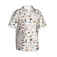 thumbnail image 2 of Balery Outdoor Living Print Men's Hawaiian Shirts Short Sleeve Beach Shirt Relaxed Fit Vacation Button Down Shirts-Medium, 2 of 9