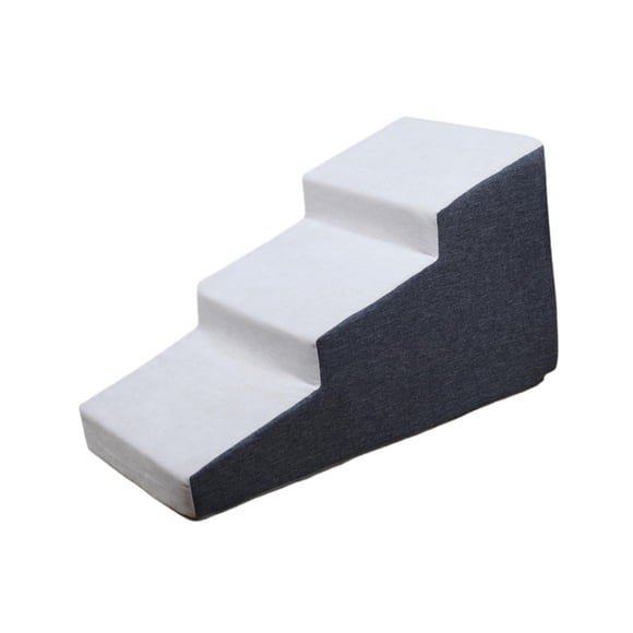 Escaleras para perros, rampa para cama, escalones para mascotas de 3 escalones, base antideslizante, sencillas y cómodas, escaleras inclinadas para Gris oscuro