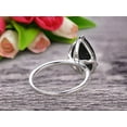 thumbnail image 3 of Pear Shape Halo Design 1.75 Carat Black Diamond Moissanite Engagement Ring Anniversary Gift On 10k White Gold Art Deco, 3 of 5