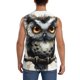 thumbnail image 4 of Fotbe Whimsical Owl On Branch Men's Camiseta sin Mangas Estampada para Hombres, Playera Casual para Gimnasio, Entrenamiento, Playa-X-Large, 4 of 7
