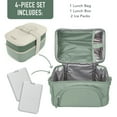 thumbnail image 3 of Bentgo 4-Piece Deluxe Set With Insulated Lunch Bag, Ice Packs & Bento Classic (Khaki Green), 3 of 4