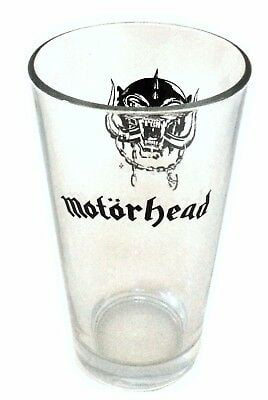 Motorhead War Pig Clear Pint Glass New Official Merch Lemmy Beer NOS 