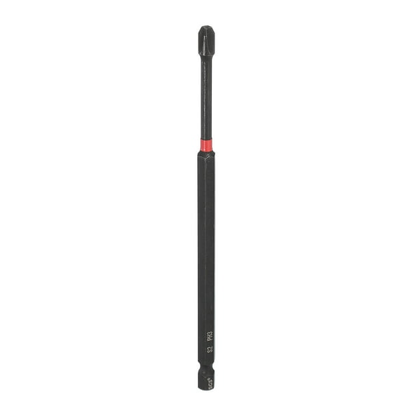 #3 Phillips Impact Screwdriver Bit PH3 1/4" Hex Shank 6" (150mm) Long Magnetic Cross Head Drill Bits S2 Steel Industrial Screw Driver for Impact Power Drivers, Black/Red