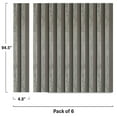 thumbnail image 2 of Concord Panels | Faux Wood Slat - Classic Grey 2 Tone | Waterproof Slat Panel | 94.5” x 4.8” Each | Wood Wall Panels for Interior Decor CO100-17 (Pack of 6 - 18.9 sqft), 2 of 5