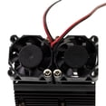 thumbnail image 3 of kurtrusly 1 Set RC Motor Fan Practical High-efficient Cooling Device Reliable Upgrading Part Heat Sink System Kit Replacement for E-REVO Black, 3 of 9