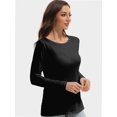 thumbnail image 5 of Women's Long Sleeve Round Neck T-Shirt - Casual Basic Top for Fall & Winter, 5 of 6