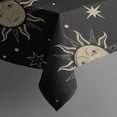 thumbnail image 4 of Black Sun Moon Star Pattern Rectangle Tablecloth 60"x120",Waterproof Polyester Rectangle Table Cloth, Wipeable Spillproof Polyester Tablecloth for Dining, Camping, Indoor and Outdoor, 4 of 6