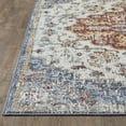 thumbnail image 3 of Loomaknoti Alsbrooke Kapirah 3' x 5' Oriental Indoor Accent Rug , Cream/Blue, 3 of 9