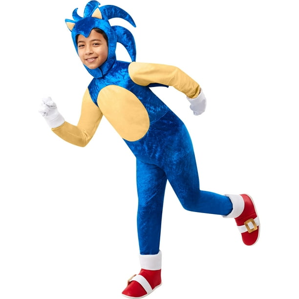 Costume Sonic déguisement enfant cosplay hérisson bleu taille S 3