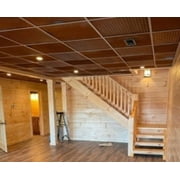 Corrugated Metal Ceiling Tile - Rusted (2'x2') - One Tile