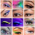 thumbnail image 3 of Delineador de ojos UV fluorescente líquido impermeable, rosa, amarillo, negro, azul, rojo, blanco, mate, maquillaje luminoso, cosméticos （1 Matte, 3 of 5