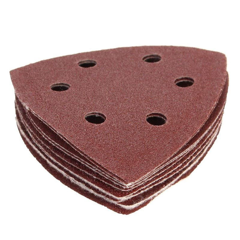 10x Nylon Delta Sand Paper Pads - 90mm 
