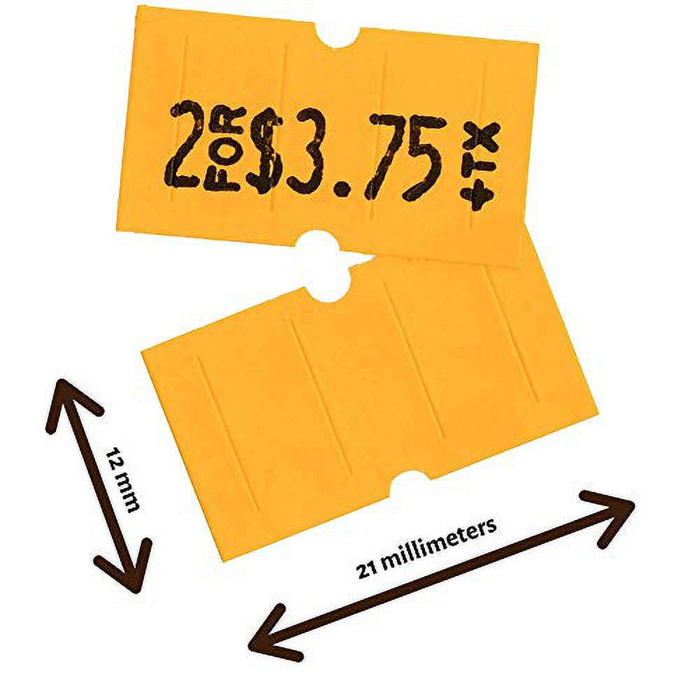 Perco 1 Line Fluorescent Orange Labels - 1 Sleeve, 8,000 Blank Pricing Labels for Perco 1 Line Price and Date Guns