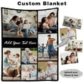 thumbnail image 3 of Custom Blanket Personalized Blanket with Photos Text Customized Picture Throw Blanket for Adult Kids Dad Mom Grandpa Grandma for Birthday Christmas Valentines, 10 Photos, 3 of 6