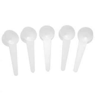 White Plastic Measuring Spoons With Capacity Marking, 1/4, 1/2, 1 Tsp & 1  Tbsp. - LionsDeal