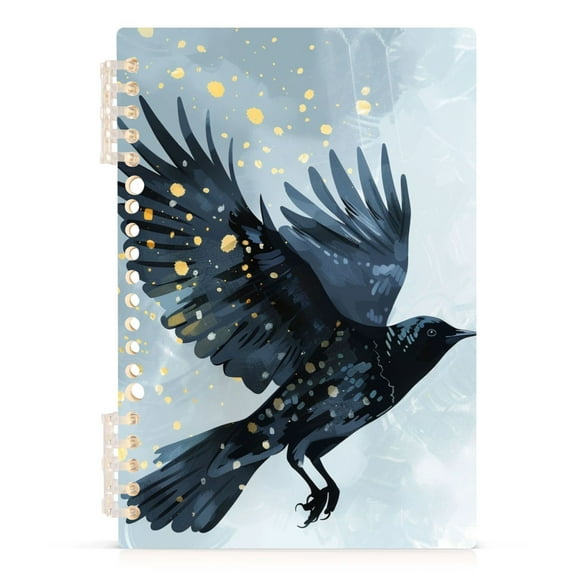 Crow Spiral Journal Notebook College Ruled Notebook 8.3" x 5.7" A5 Lined Thick Paper Page