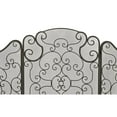 thumbnail image 5 of DecMode Black Traditional Metal 3 Panel Foldable Fireplace Screen with Mesh Netting and Scroll Pattens, 52"W x 35"H, 5 of 12