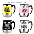 thumbnail image 3 of Billuyoard Taza de café de acero inoxidable, leche, recipiente de agitación automático creativo, taza mezcladora inteligente, licuadora, tazas Utensilios de cocina Rosa Billuyoard HA081262-02, 3 of 6
