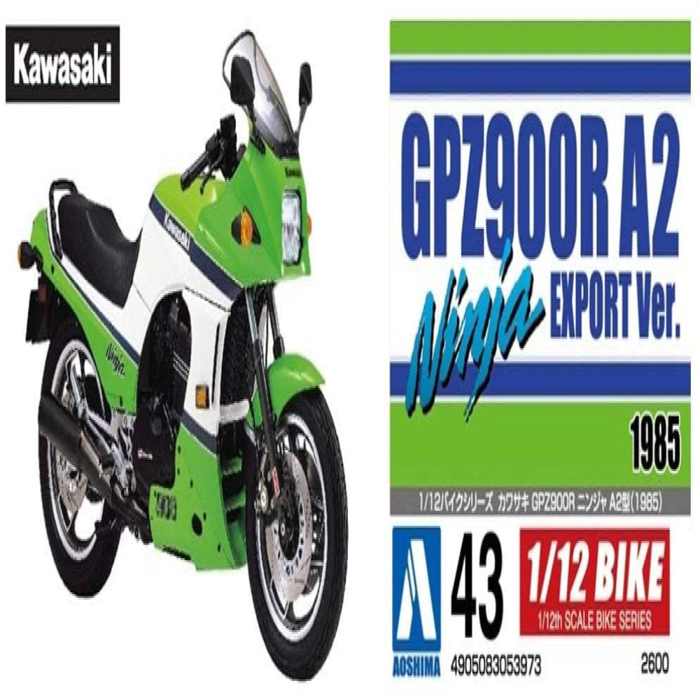 AOSHIMA 53973 Bike 43 Kawasaki Gpz900r Ninjya A2 1/12 Scale Kit for sale online 