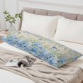 thumbnail image 6 of Blue Hydrangea Body Pillow Cover 20 x 60 Inch Decorative Pillow Cover Spring Summer Eucalyptus Vintage Beige Lumbar Pillowcase Seasonal Rectangle Cushion Case for Couch Sofa Bed Living Room, 6 of 9