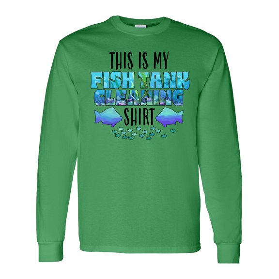 Inktastic This is My Fish Tank Cleaning Shirt Long Sleeve T-Shirt
