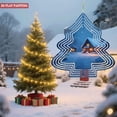 thumbnail image 4 of Metal Hanging Christmas Tree Wind Decorations - Festive Garden Spinners with Starry Night Design for Cozy Winter Vibes, 4 of 7