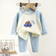 thumbnail image 2 of yboeqw Girl's Fall Winter Outfits Set Cute Print Long Sleeve T-Shirt Top Pants Toddler Girls Casual 2 Piece Set for Everyday Clothing,Size 4-5 Years, 2 of 4
