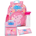 thumbnail image 1 of Peppa Pig Girls 4 Piece Backpack Set | Kids Pink Rucksack Bundle with School Bag, Pencil Case, Lunch Bag & Water Bottle, 1 of 4