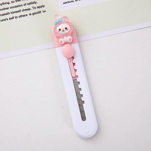 Cuchillo de arte en miniatura de dibujos animados, cuchillo de corte de papel de cuenta de mano de estudiante, cuchillo de papelería hecho a mano, cuchillo de división rápida, cuchillo de papel tapiz