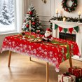 thumbnail image 4 of Nanqianyi Christmas Bell Snowflake Tablecloth,Waterproof Stain Resistant Holiday Dining Table Cover,60x120 Inch, 4 of 7