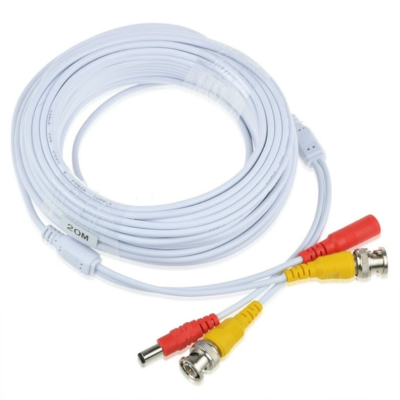 KONKIN BOO White 65ft BNC Extension Cable replacement for MC7571 CCTV Metal Bullet Security Camera