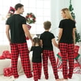 thumbnail image 3 of 2023 New Short Sleeve Family Christmas Pajamas Set Cartoon Cute Soft 2 Pieces Suit Adults Kids Matching Outfits Baby&Dog Rompers, 3 of 4